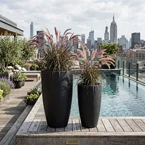 RC-1009 Tall Black Outdoor GRC Planters